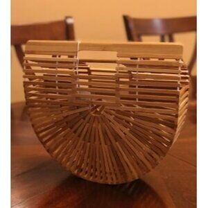 New Womens Bamboo Handbag Handmade Large Tote Bag Straw Beach Bags